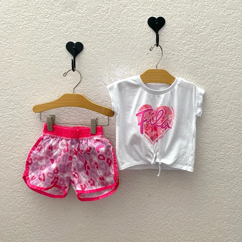 Title: Fila Toddler Girl Pink 2-Piece Set – Size 18 Months